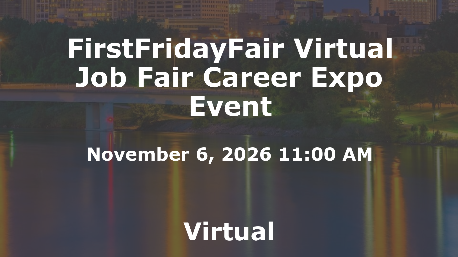 FirstFridayFair Virtual Job Fair Career Expo Event event image